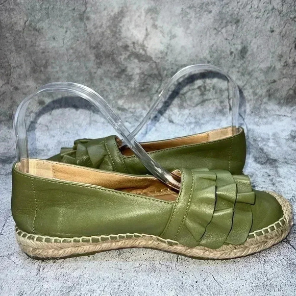 R2-6-3. A/ANTHROPOLOGIE ALEXANDER RUFFLE ESPADRILLE  FLATS SIZE WMNS EU 36 US 6 - Picture 6 of 8